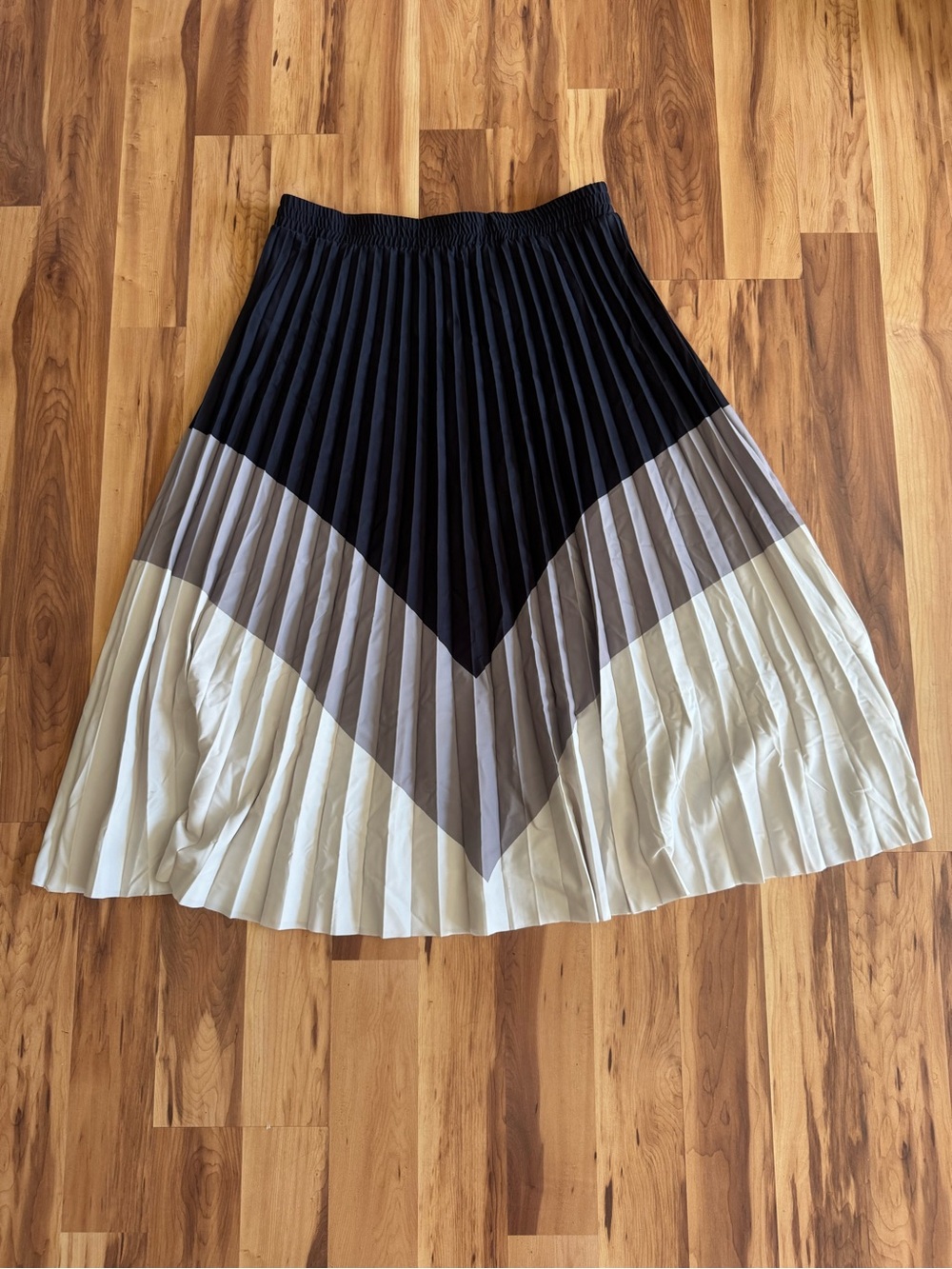 Max Studio Pleated Colorblock Midi Skirt XL NWT